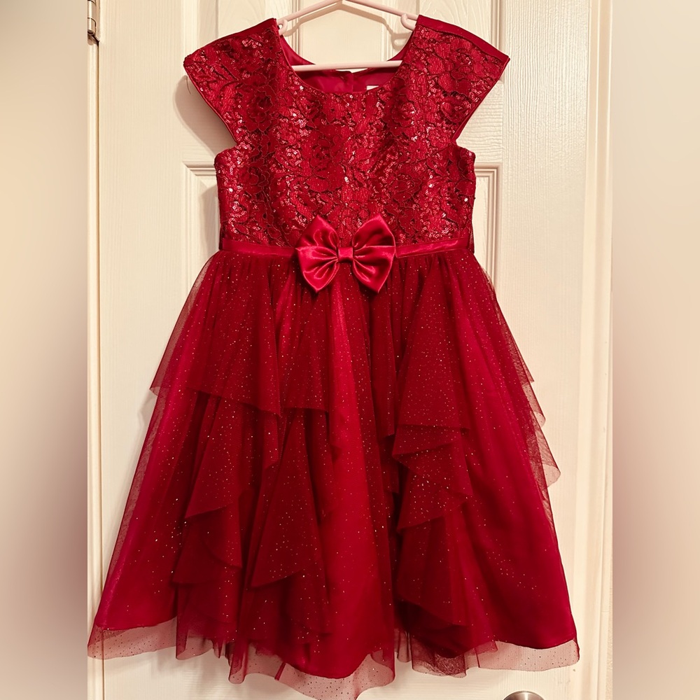 Girl’s SZ 7 Jona Michelle Holiday Dress - no flaws